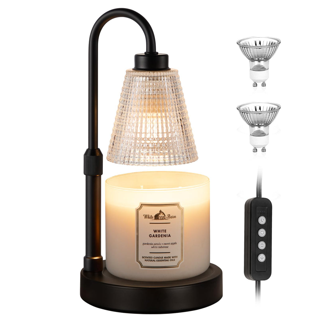 Innqoo Candle Warmer Lamp with Timer, Dimmable Candle Warmer for Jar Candles, Height Adjustable Wax Melts Warmer, Birthday Gifts for Women Mom, House Warming Gifts New Home Decor