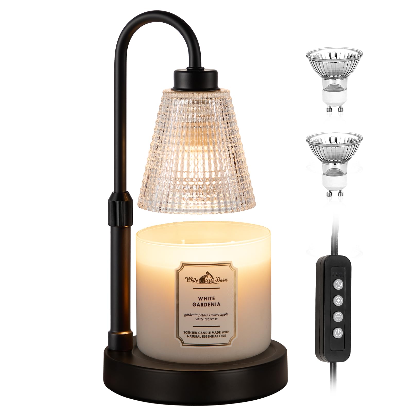 Innqoo Candle Warmer Lamp with Timer, Dimmable Candle Warmer for Jar Candles, Height Adjustable Wax Melts Warmer, Birthday Gifts for Women Mom, House Warming Gifts New Home Decor
