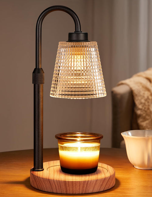 Innqoo Candle Warmer Lamp with Timer, Dimmable Candle Warmer for Jar Candles, Height Adjustable Wax Melts Warmer, Birthday Gifts for Women Mom, House Warming Gifts New Home Decor